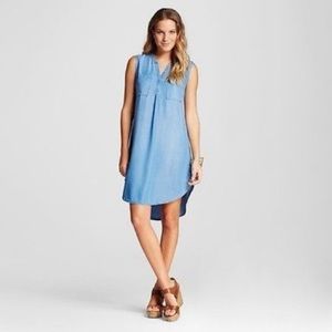 Merona Chambray Medium sleeveless shirt dress